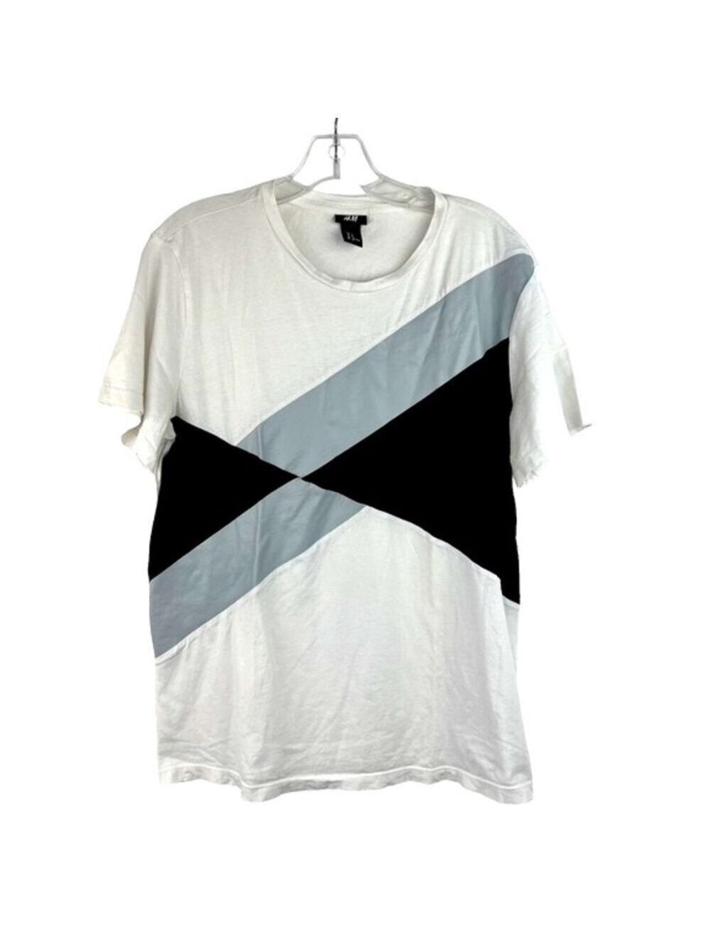 EUC-H&M Modern Color-Block Patches ShortSleeve, RoundNeck, Soft Cotton T-Shirt M